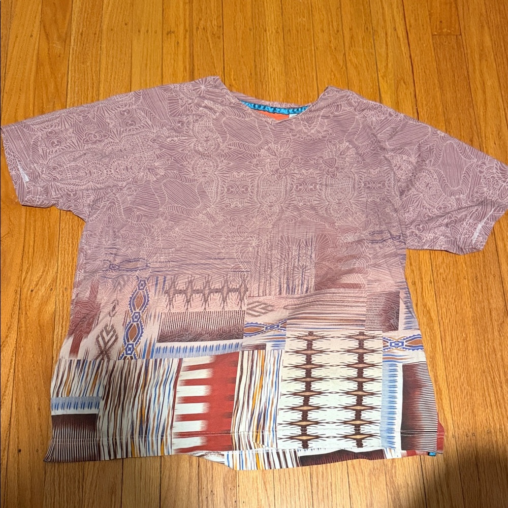 Robert Graham Kids Patchwork Tee in Red and Blue